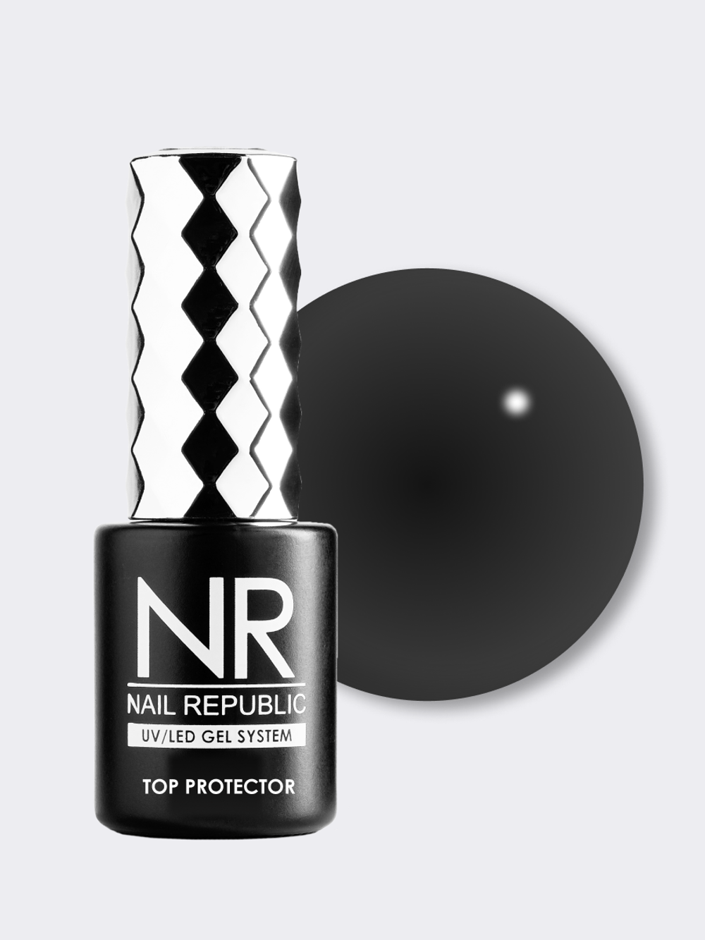NR Цветной топ NR COLOR TOP PROTECTOR 30 Black без UV фильтра, 10мл