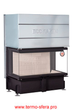 Каминная топка Экокамин ДЕЛЬТА 1000 K три стекла