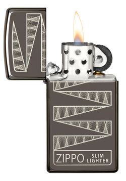 Зажигалка 65th Anniversary Zippo Slim® с покрытием Black Ice® (49709) 4