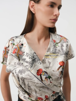 Топ на запах принтованный OLA OLA