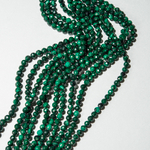 Малахит натуральный, бусины в форме шара 4мм, микроогранка