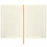 Блокнот в клетку с резинкой А5 (148x218 мм), 80 л., под кожу персиковый BRAUBERG "Metropolis Ultra", 111022