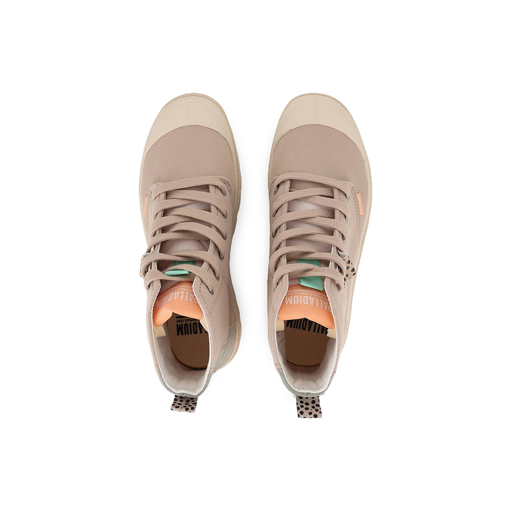 Palladium Pampa Canvas Shoes Unisex Mid top Brown