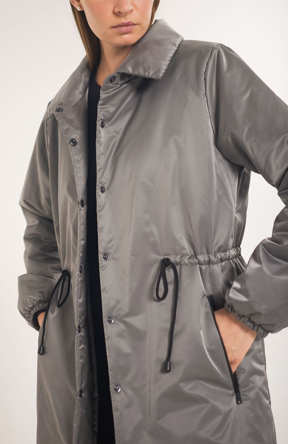 Парка-плащ Alexandra Talalay AW012 серый
