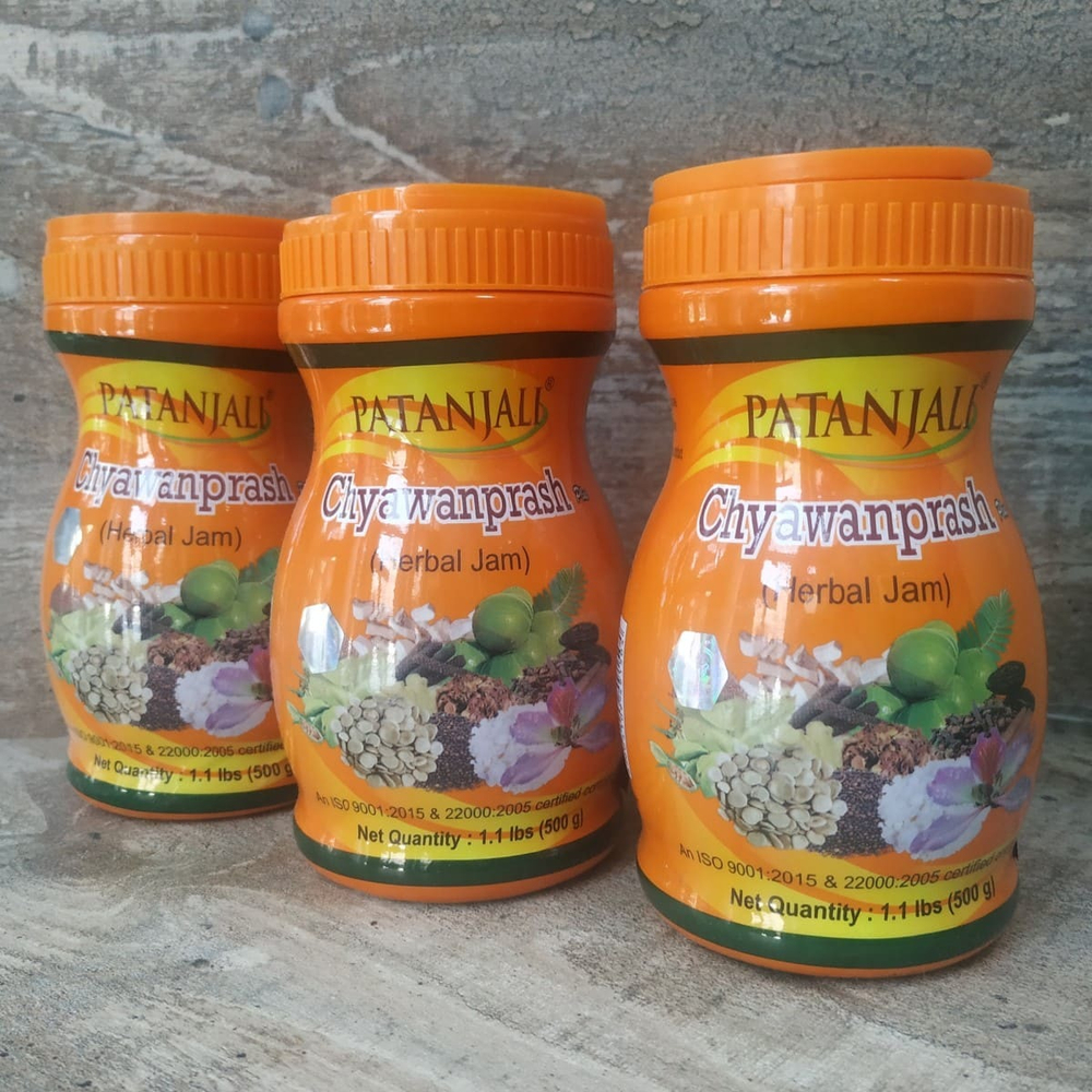 КОМПЛЕКТ 3 шт Patanjali Chyawanprash Plus Чаванпраш Плюс 500 г (2023/12/30)