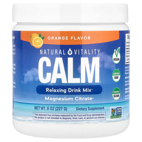 Natural Vitality, CALM®, расслабляющая смесь для приготовления напитка, со вкусом апельсина, 227 г (8 унций)
