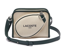 Lacoste Tennis Style Textile Shoulder Bag - Beige