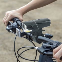 Велосипедный фонарь светодиодный ЭРА VA-901 аккумуляторный передний usb черный