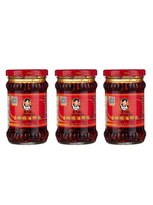 Соус Lao Gan Ma острый с хрустящим перцем чили, 210 г 3 шт