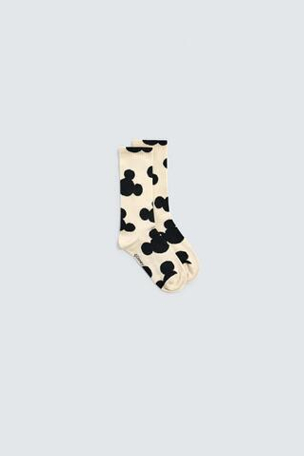 ZARA X DISNEY НОСКИ С СИЛУЭТОМ МИККИ МАУСА, ЧЕРНЫЙ/ЭКРЮ