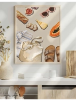 постер на кухню 50х70 см интерьерный акварельный