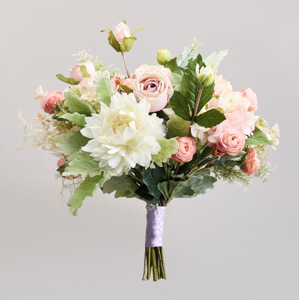 ЦВЕТОЧНАЯ КОМПОЗИЦИЯ "РОМАНТИКА" ШИРИНА 40 см*ВЫСОТА 40 см- БЕЗ УПАКОВКИ