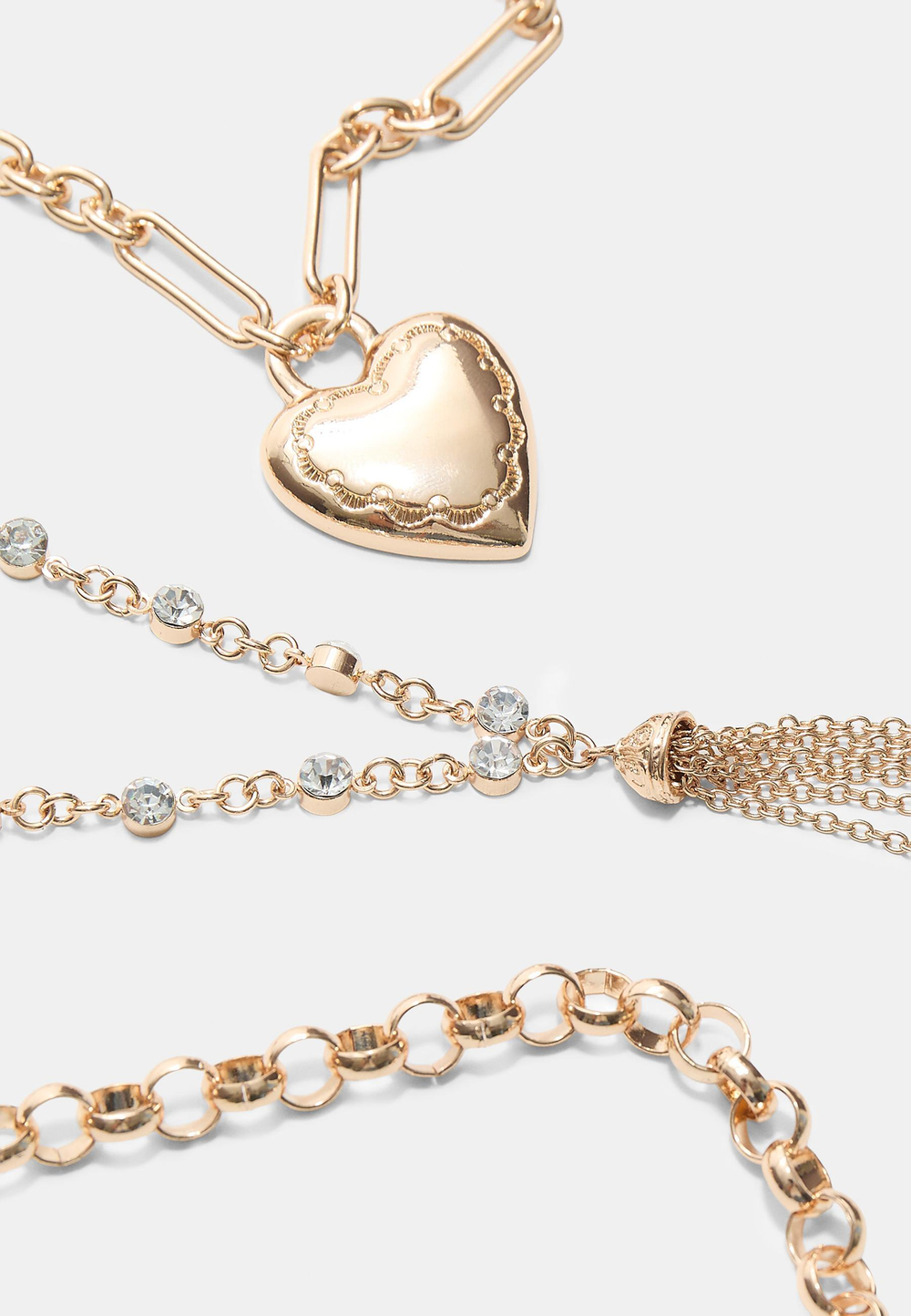 STRADIVARIUS Набор из 3 ожерелий, золотой