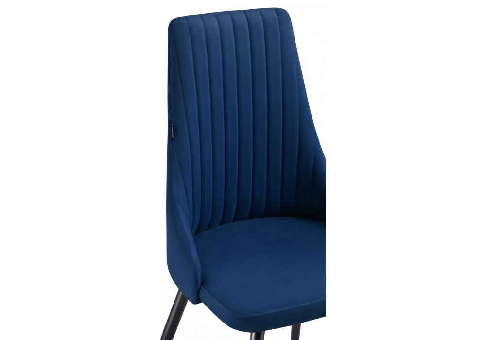 Стул на металлокаркасе Woodville Нараян velutto 26, черный, ножки черные