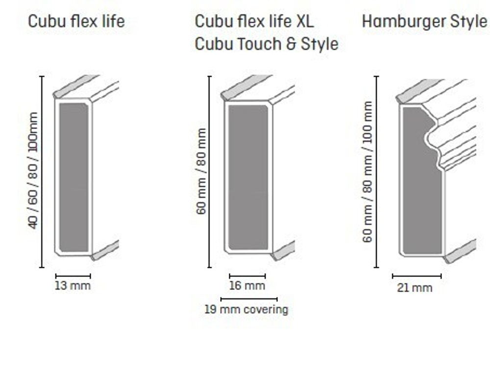 Плинтус ХДФ Doellken Cubu Flex Life 1246 серебро платинум 40x13х2500 мм