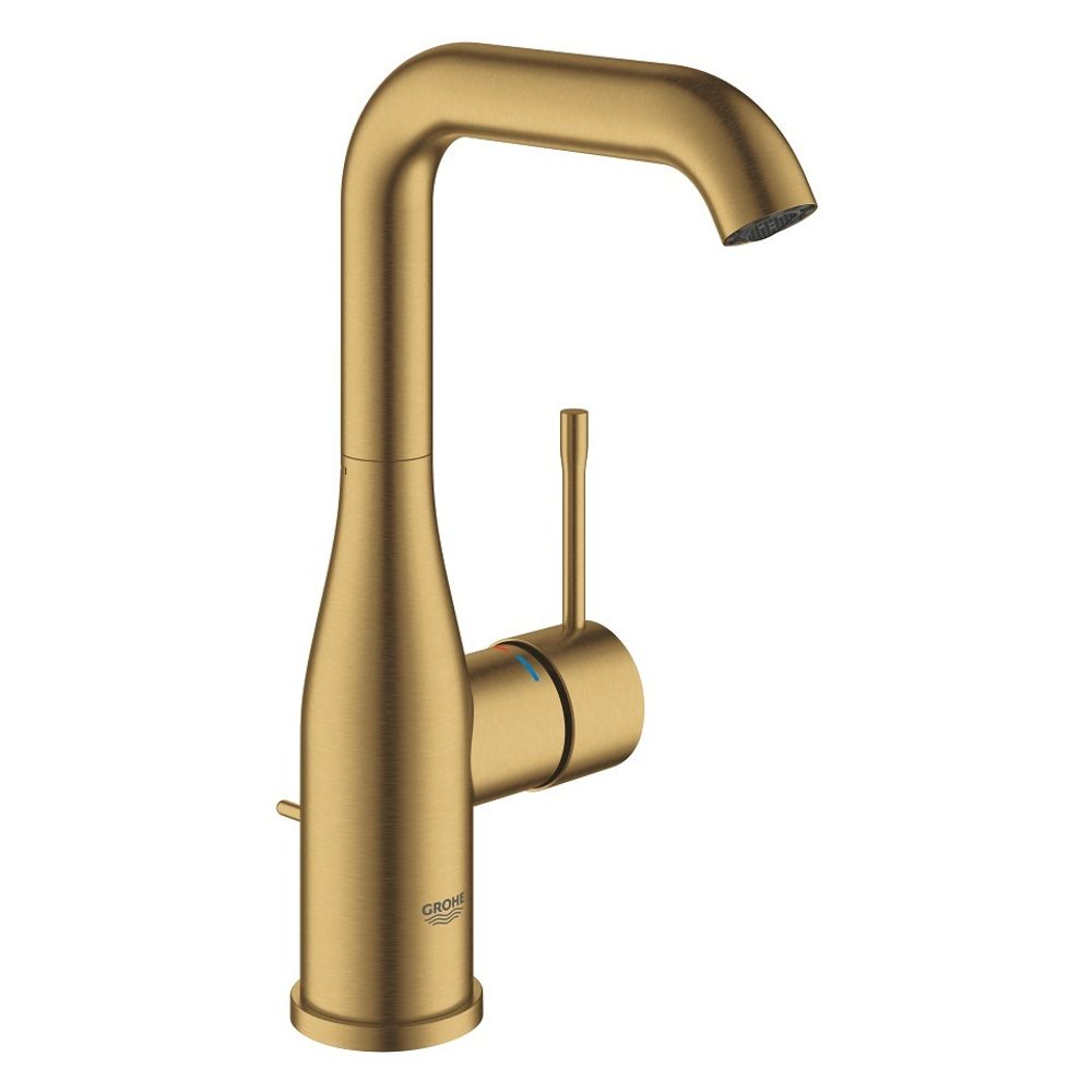 Смеситель однорычажный для раковины Grohe Essence, размер L, рычажный донный клапан, цвет Холодный рассвет матовый (24174GN1)
