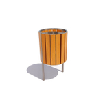 Урна уличная круглая "Марсель", дуб