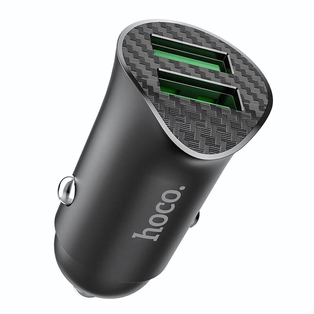 Автомобильное зарядное устройство HOCO Z39 18W QC3.0 3A 2xUSB Black