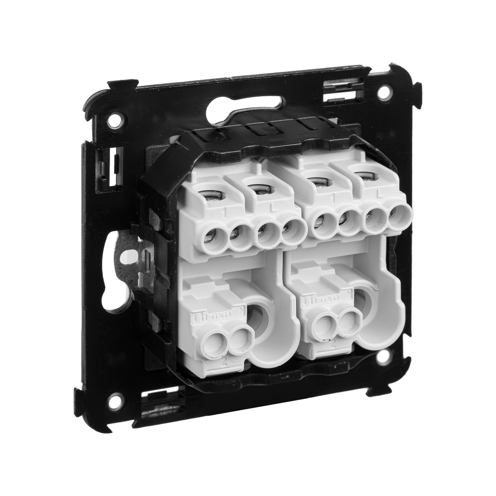 Кнопка двухклавишная в стену, "Avanti", "Белое облако"