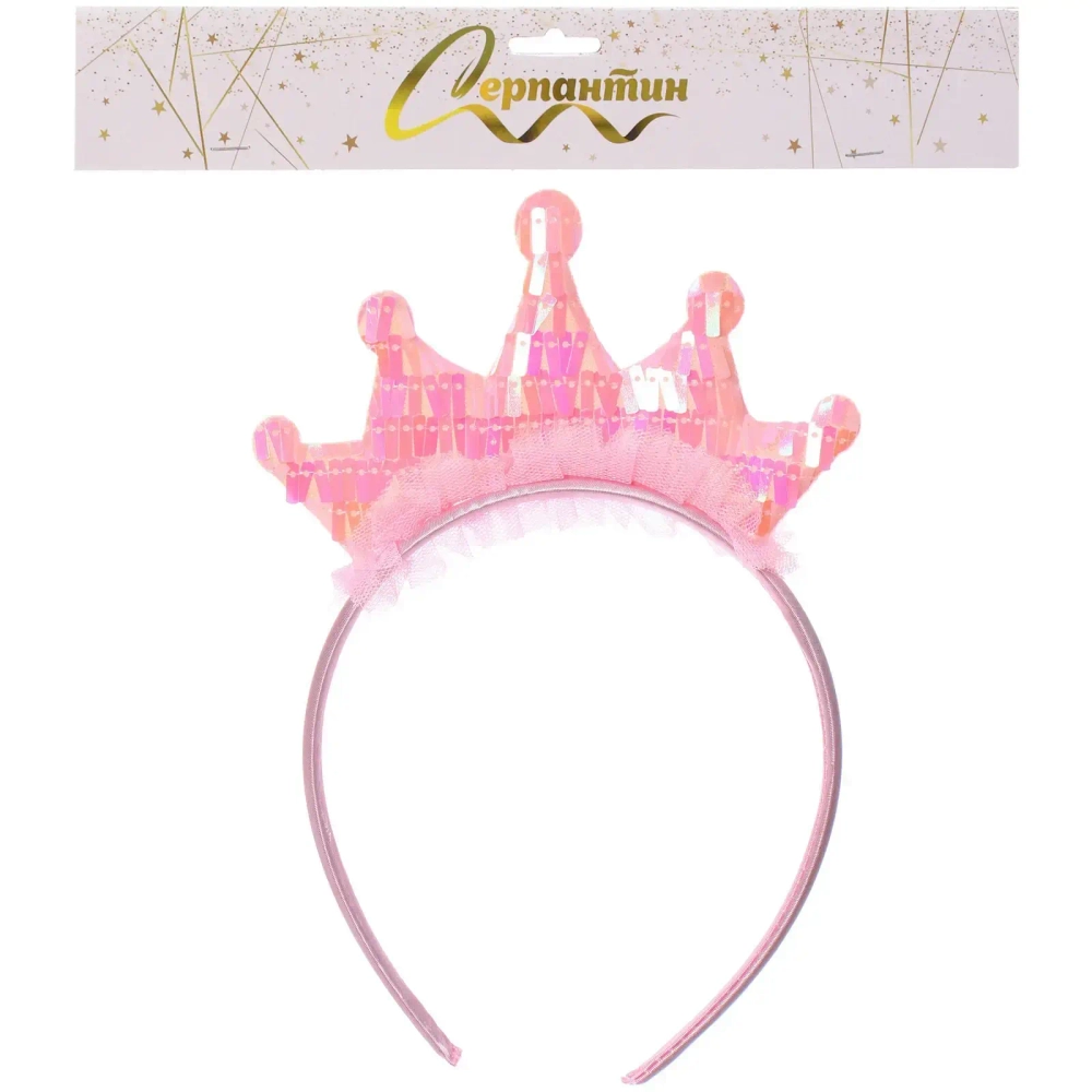 Ободок карнавальный «Блестящая корона», микс