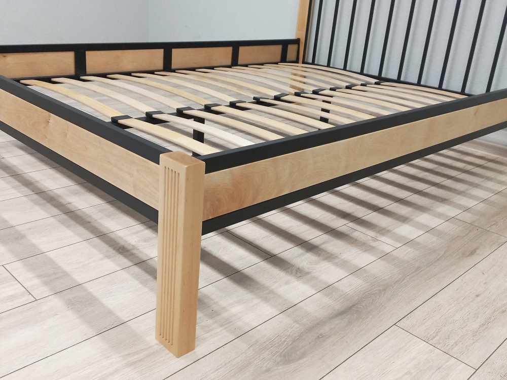 Кровать Форвард АГАТА 160, черный/натуральный