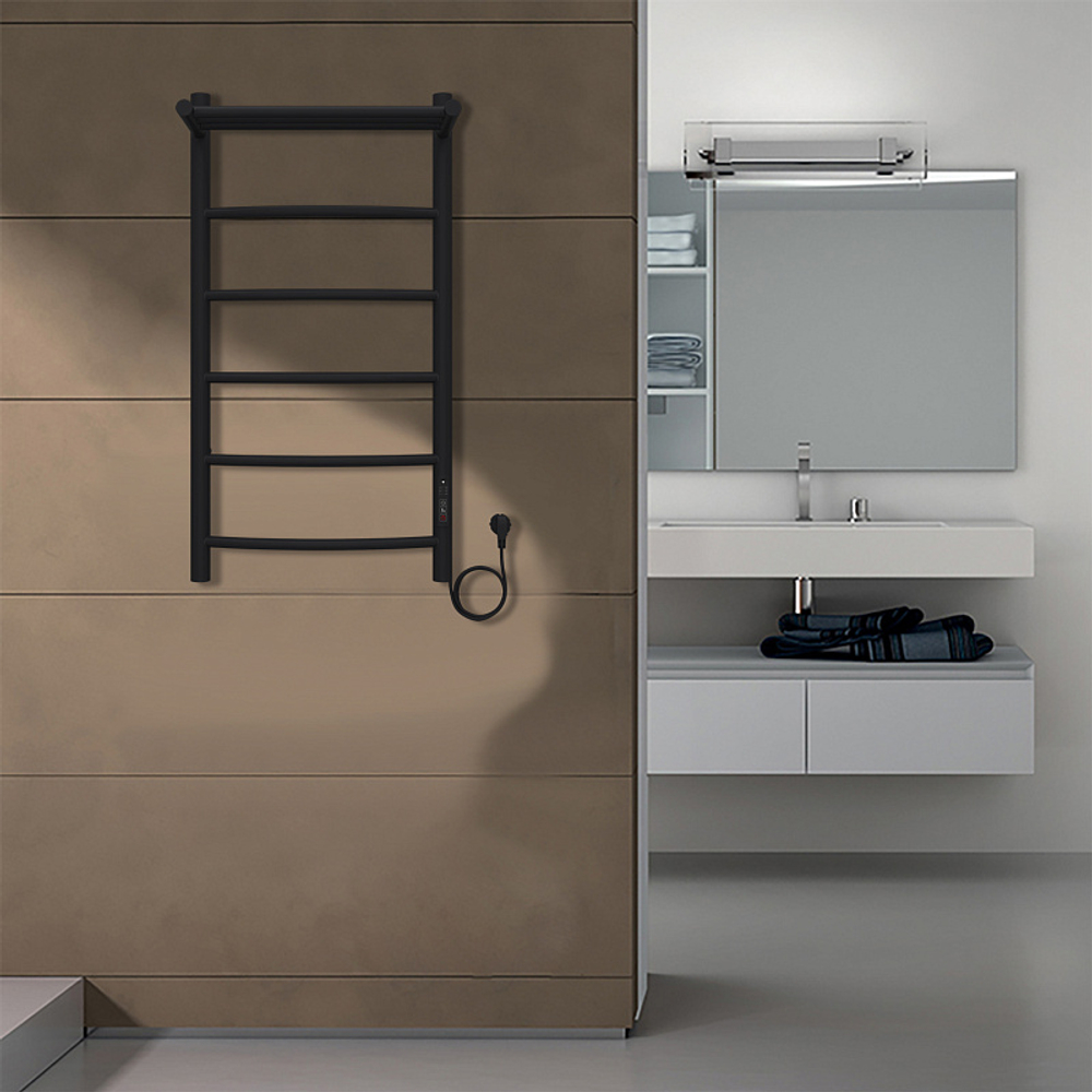 Полотенцесушитель электр. Azario VERONA 43.2х80, Черный