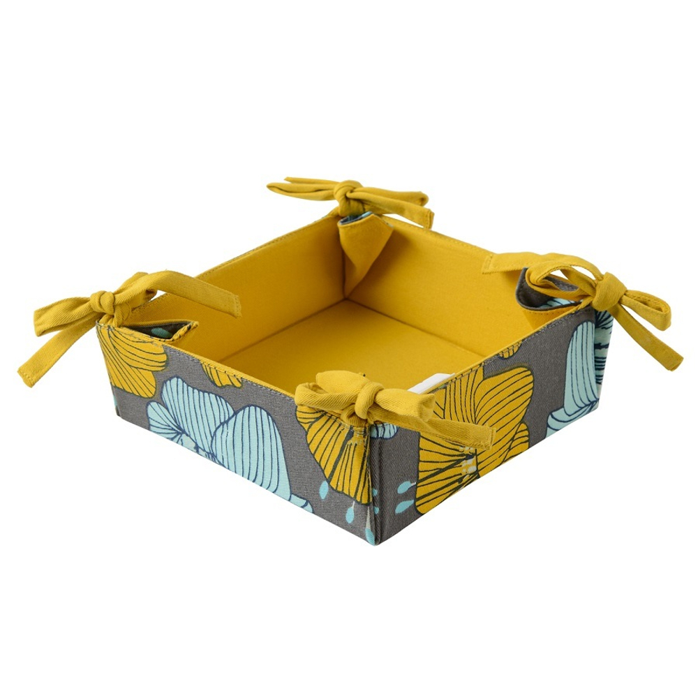 Корзинка для хлеба 30х30 Tkano Prairie Цветы горчичная