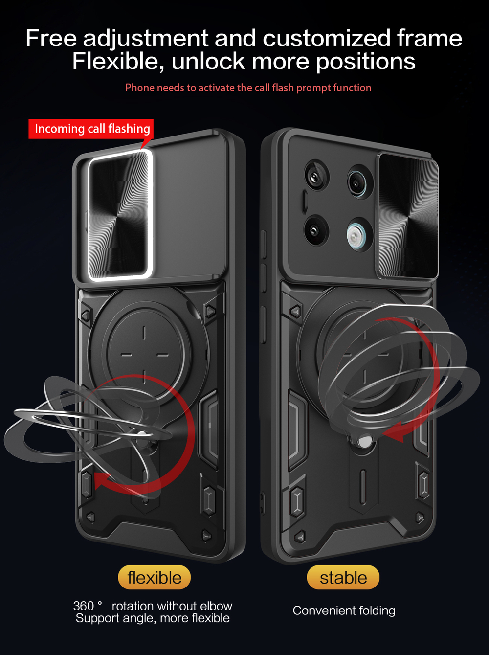 Чехол с кольцом Big Ring Case для Poco X6 5G