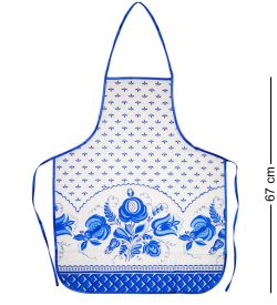 ТК-242 Набор 4 пр. «Фартук, рукавица, прихватка, полотенце» (лен, бело синий)