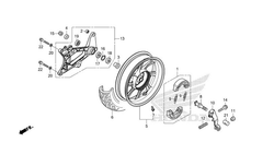 used 42650-K97-T00ZA. WHEEL SUB ASSY., RR. *NH303M*. rear wheel Honda PCX. (NH303M MAT AXIS GRAY METALLIC)