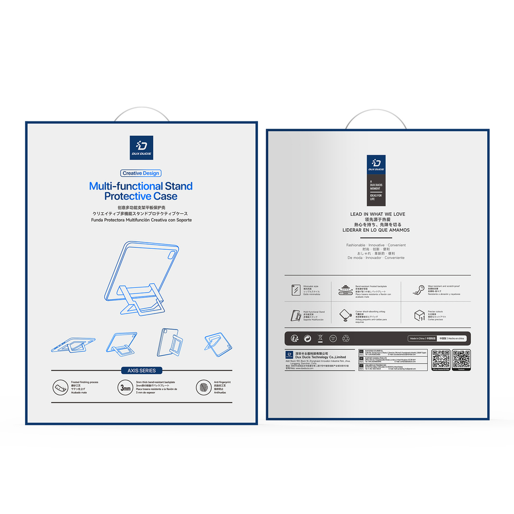 Чехол с многоугольной подставкой для планшета iPad Air 11 (2024-), iPad Air 4, 5 (10.9) и iPad Pro 11 (2020, 2021, 2022), серия Axis Series Case от Dux Ducis