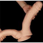 Двойной фаллоимитатор Lovetoy (30–33×5,5–6,8 см) на присоске