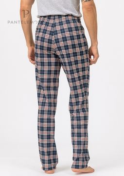Брюки мужские Pantelemone PDBB-164, клетка деним экрю