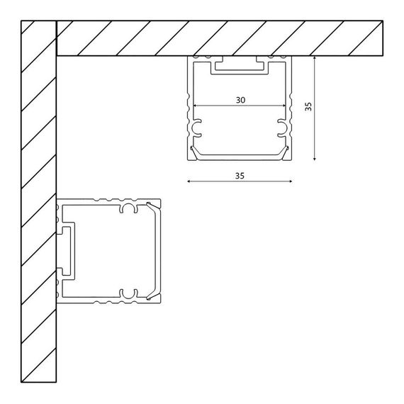 Профиль с рассеивателем SWG SF-3535 001763