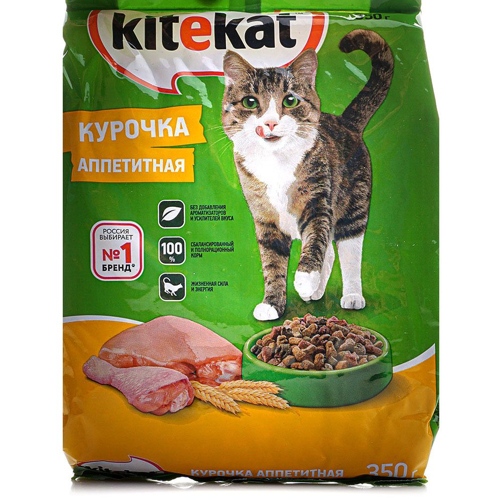Корм Китекат, аппетитная курочка, 350 гр