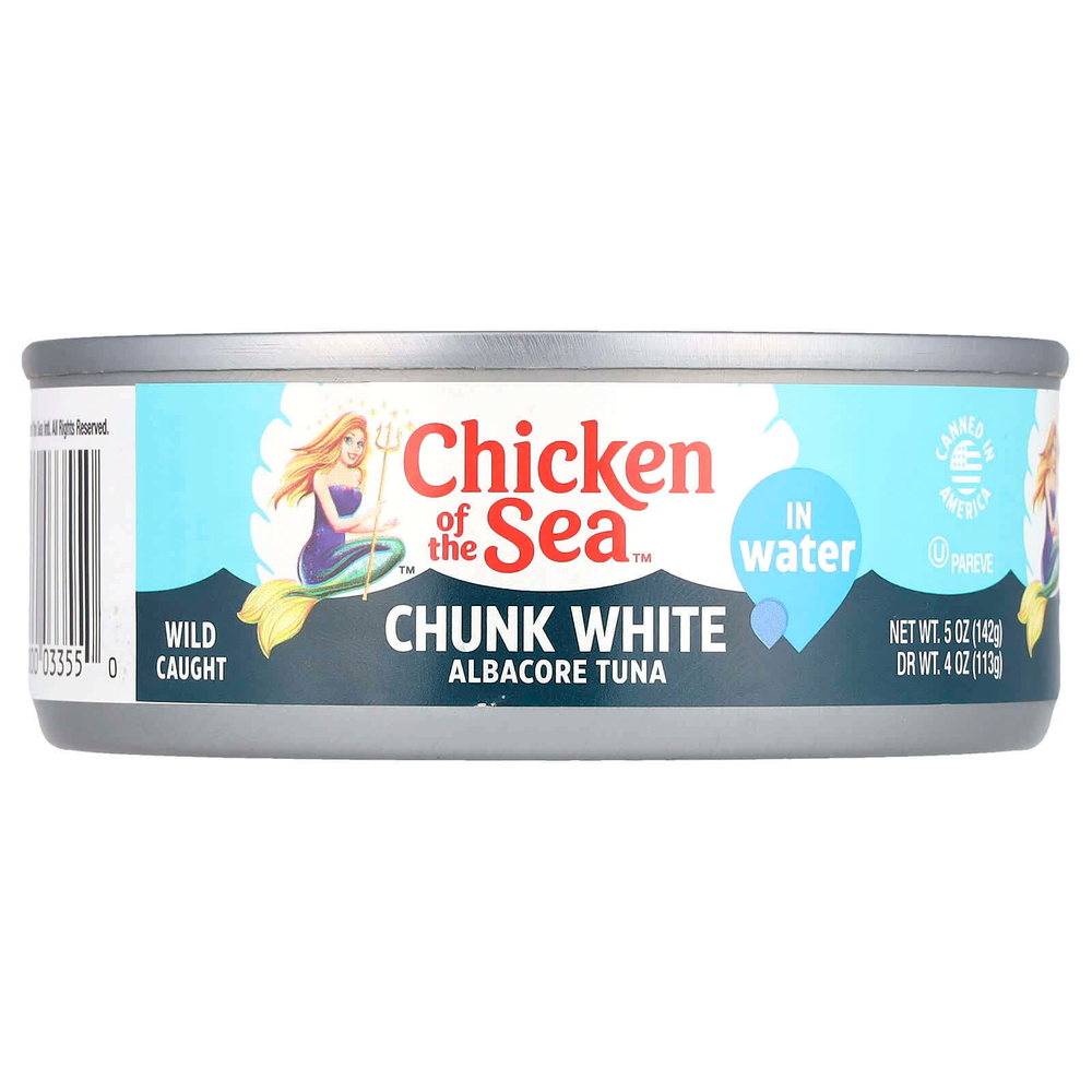 Chicken of the Sea, Кусочки белой альбакоры Tune in Water, 142 г (5 унций)