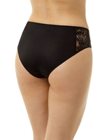 Трусы-слипы из микроволокна с кружевными вставками по бокам (Размер: 46) (Цвет: черный)