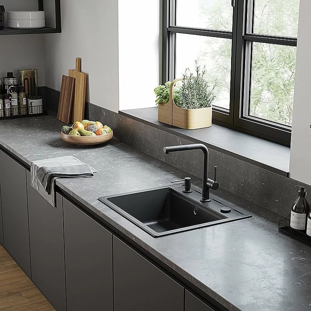 Смеситель для кухни Hansgrohe Talis M54 72808670 черный матовый