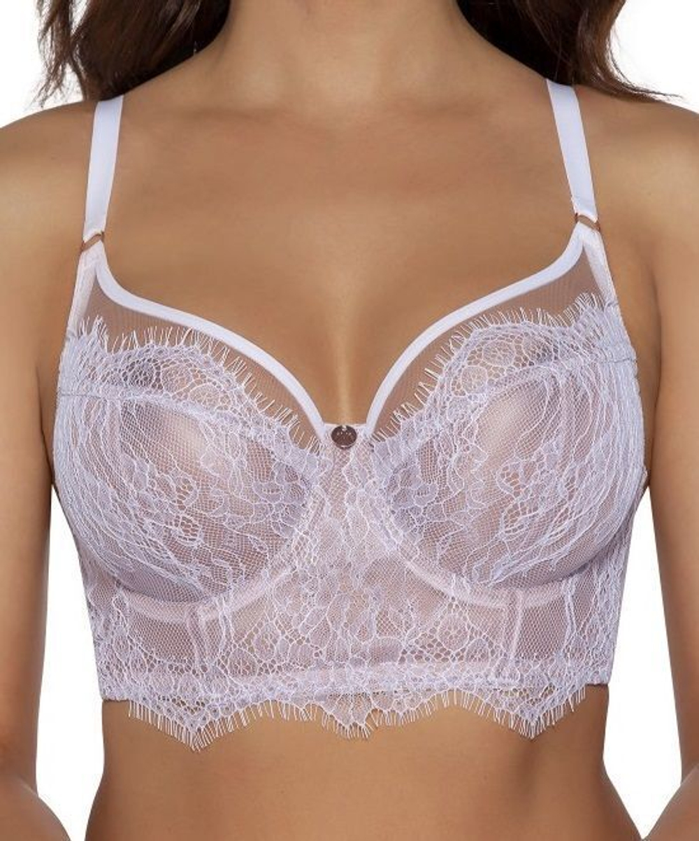 Бюстгальтер на косточках plus size с дополнительными боковыми поддержками (Размер: 105D) (Цвет: белый)