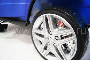 Детский электромобиль River Toys Mercedes-Benz-G65-AMG синий фото №16