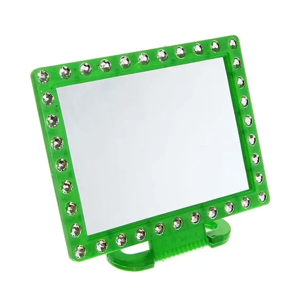 Зеркало настольное в пластиковой оправе «Эстра», прямоугольник, цвет микс, 18*14см (Стикер на минивложение 15шт)