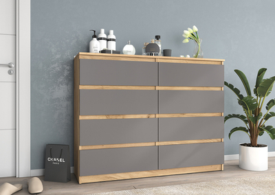 К-16 Комод СИТИ Графит/дуб