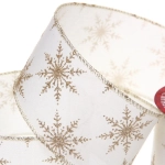 Лента для декорирования «Снежинка» 6,3 см, 2,7 м, Шампань