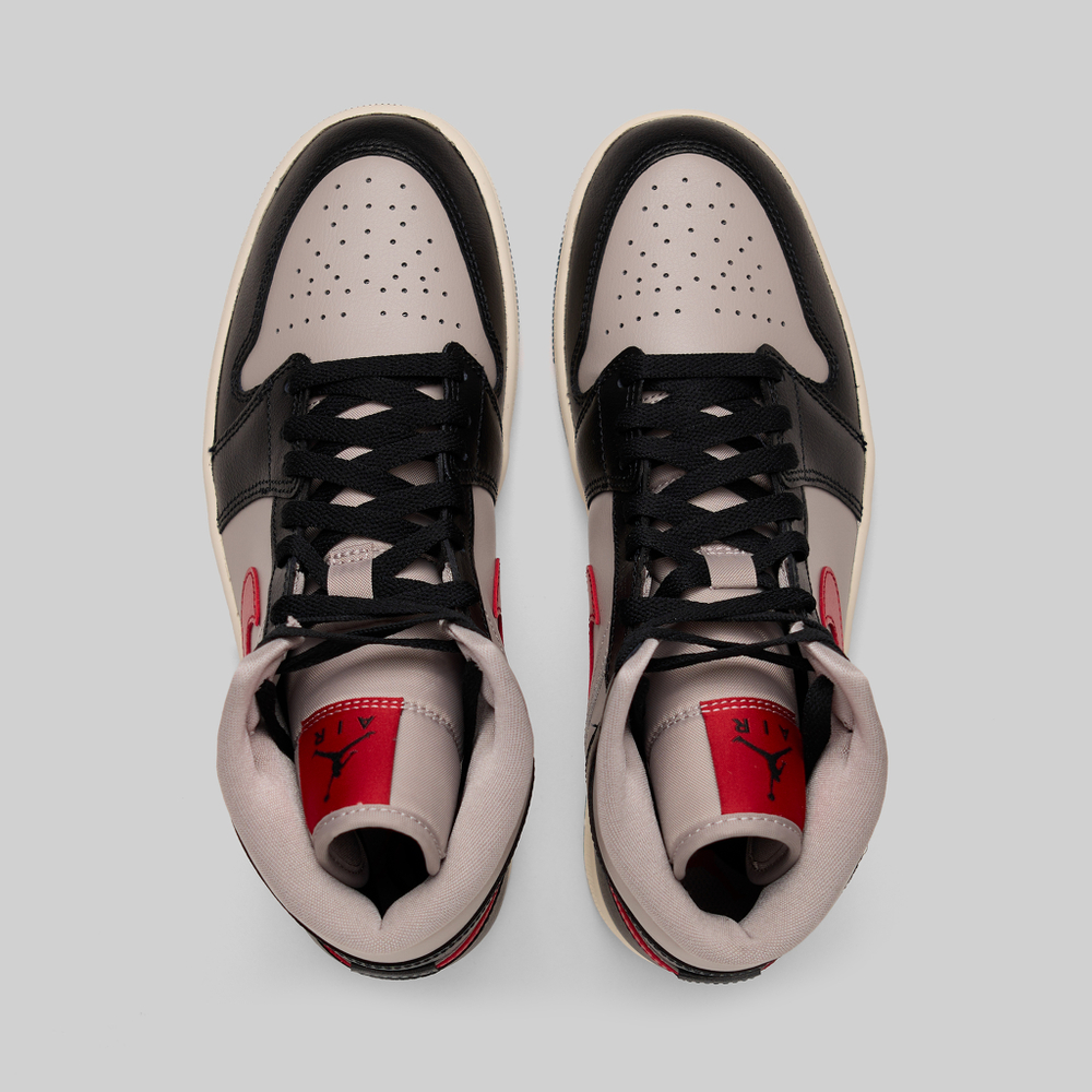 Кроссовки Jordan 1 Mid "College Grey Gym Red" (W)