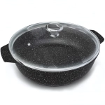 Жаровня литой алюминий 4л «Neva Granite» со стекл. крышкой NG6540