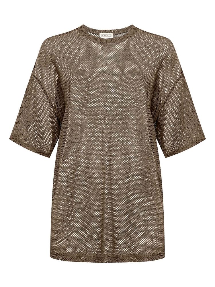 Футболка оверсайз из сетки OLA OLA