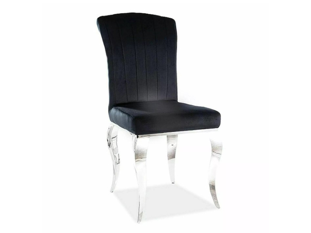 Стул SIGNAL PRINCE Velvet tap. 186 черный/хром
