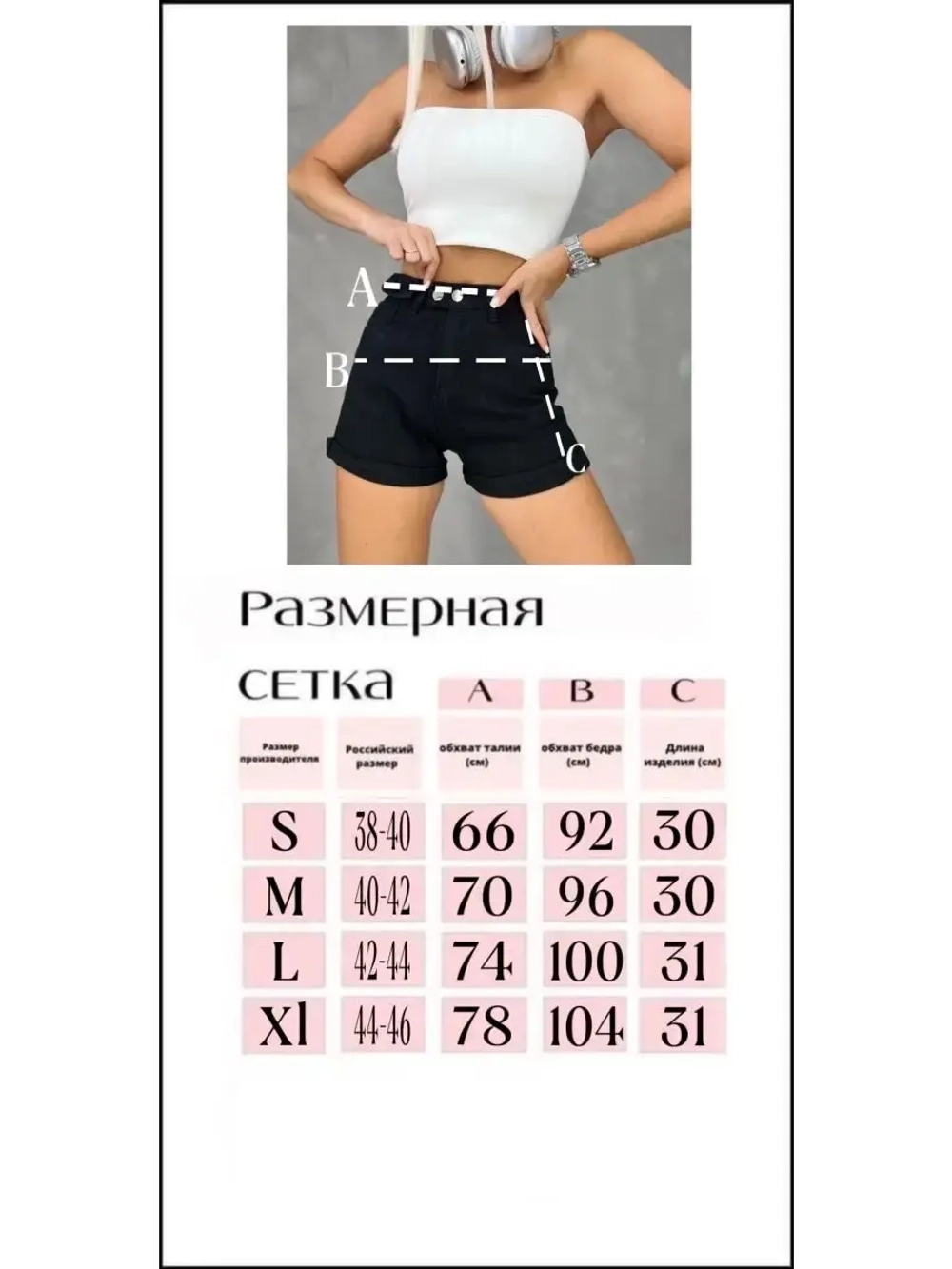 Шорты джинсовые