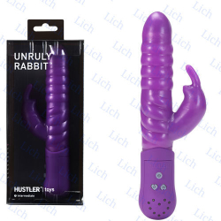 Фиолетовый трехскоростной с пятью функциями вибратор UNRULY RABBIT