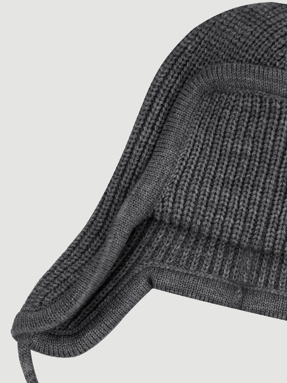 Шапка-ушанка Mjölk Серый меланж